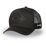 CAPSLAB Casquette trucker avec filet en sergé de coton DC Comics Logo. Coloris disponibles : Noir