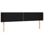 Voir la diapositive 3 : VIDAXL Tete de lit a LED Noir 163x16x78/88 cm Tissu