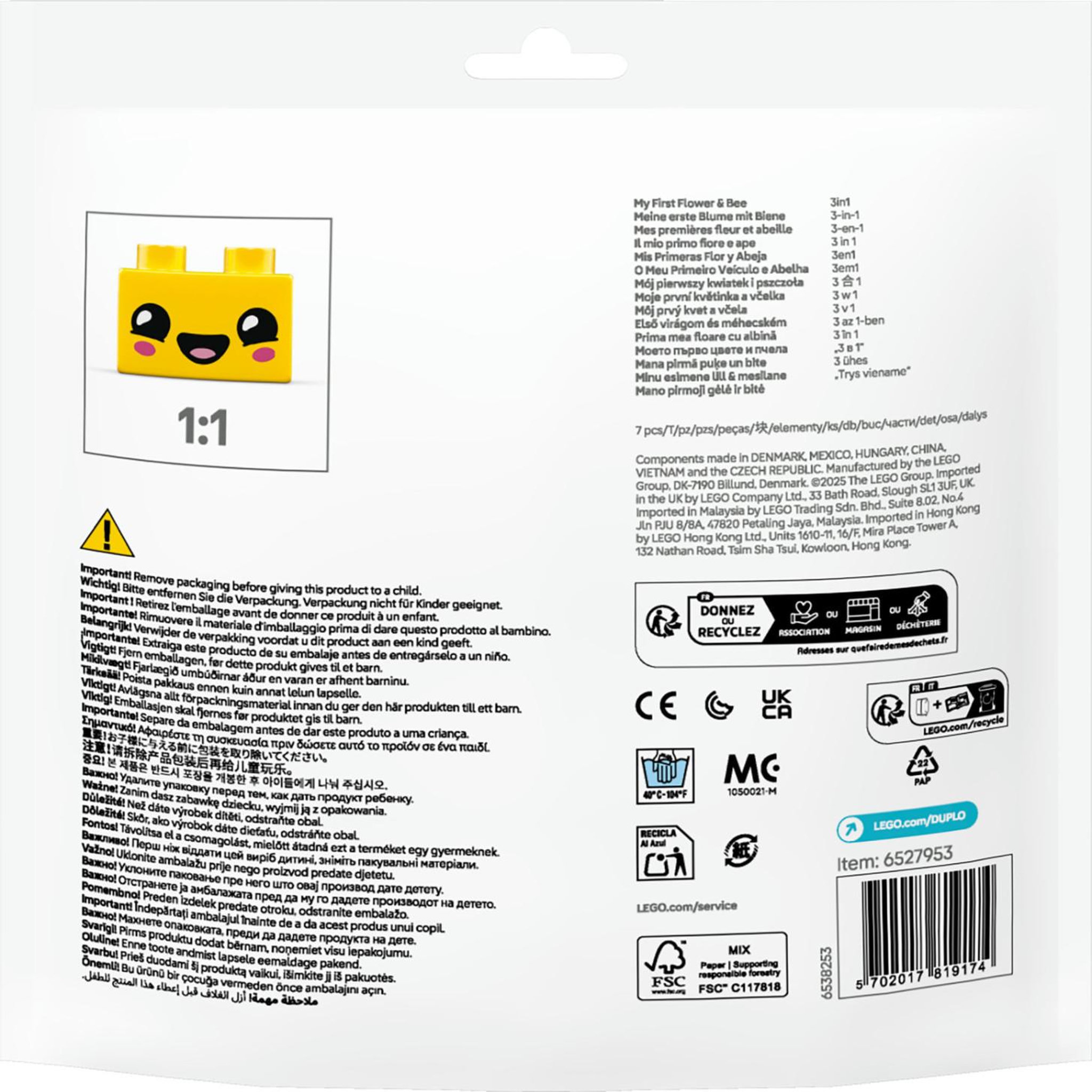 Voir la diapositive 3 : LEGO Premières Fleurs et Abeilles Duplo Lego LEG30686