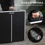 Voir la diapositive 4 : HOMCOM Mini table de ping pong pliable dim. 152 x 76 x 72 cm noir blanc