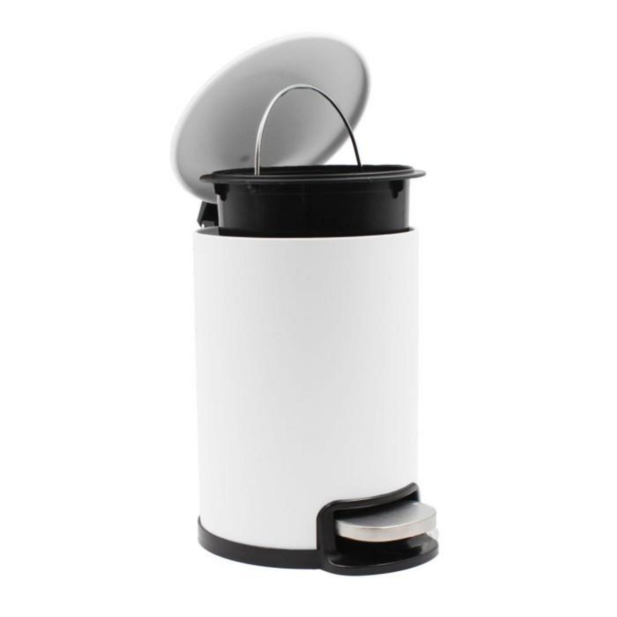Paris Prix Poubelle de Salle de Bain en Métal  Metaline  3L Blanc