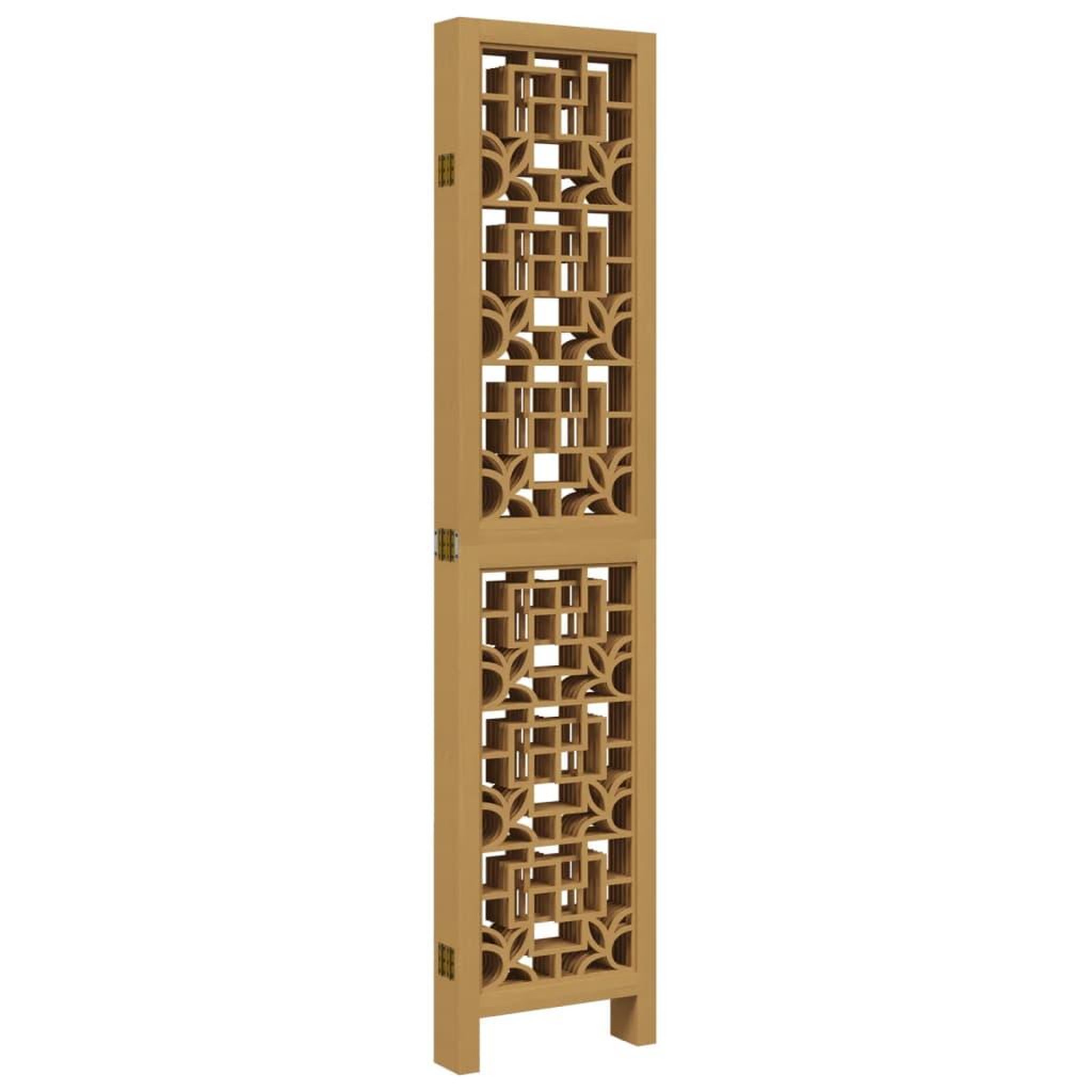 Voir la diapositive 5 : VIDAXL Cloison de separation 6 panneaux marron bois paulownia massif
