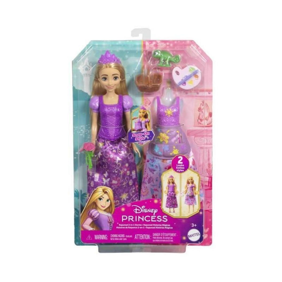 MATTEL Poupée Mattel Raiponce avec tenues interchangeables