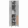 Voir la diapositive 3 : VIDAXL Buffet haut Gris beton 34,5x34x180 cm Bois d'ingenierie