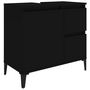 Voir la diapositive 2 : VIDAXL Armoire de salle de bain noir 65x33x60 cm bois d'ingenierie