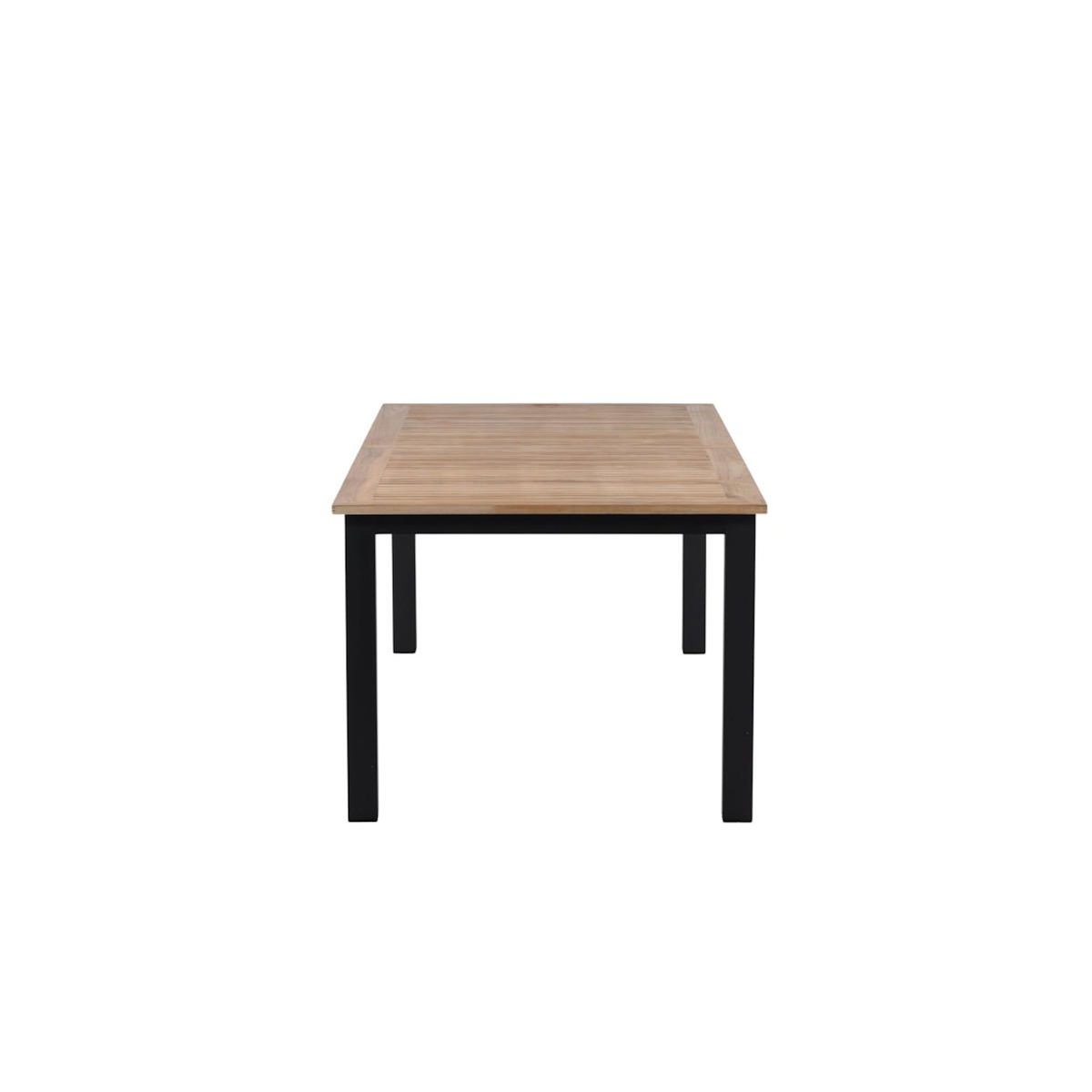 Paris Prix Table de Jardin Extensible en Teck  Panama  224-320cm Naturel & Noir