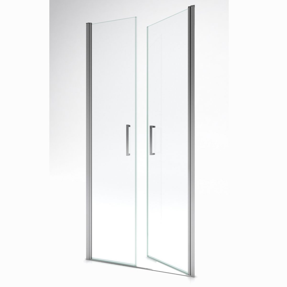 Aurlane Porte de douche pivotante Saloon Chromé - 90 x 200