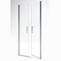 Voir la diapositive 2 : Aurlane Porte de douche pivotante Saloon Chromé - 90 x 200