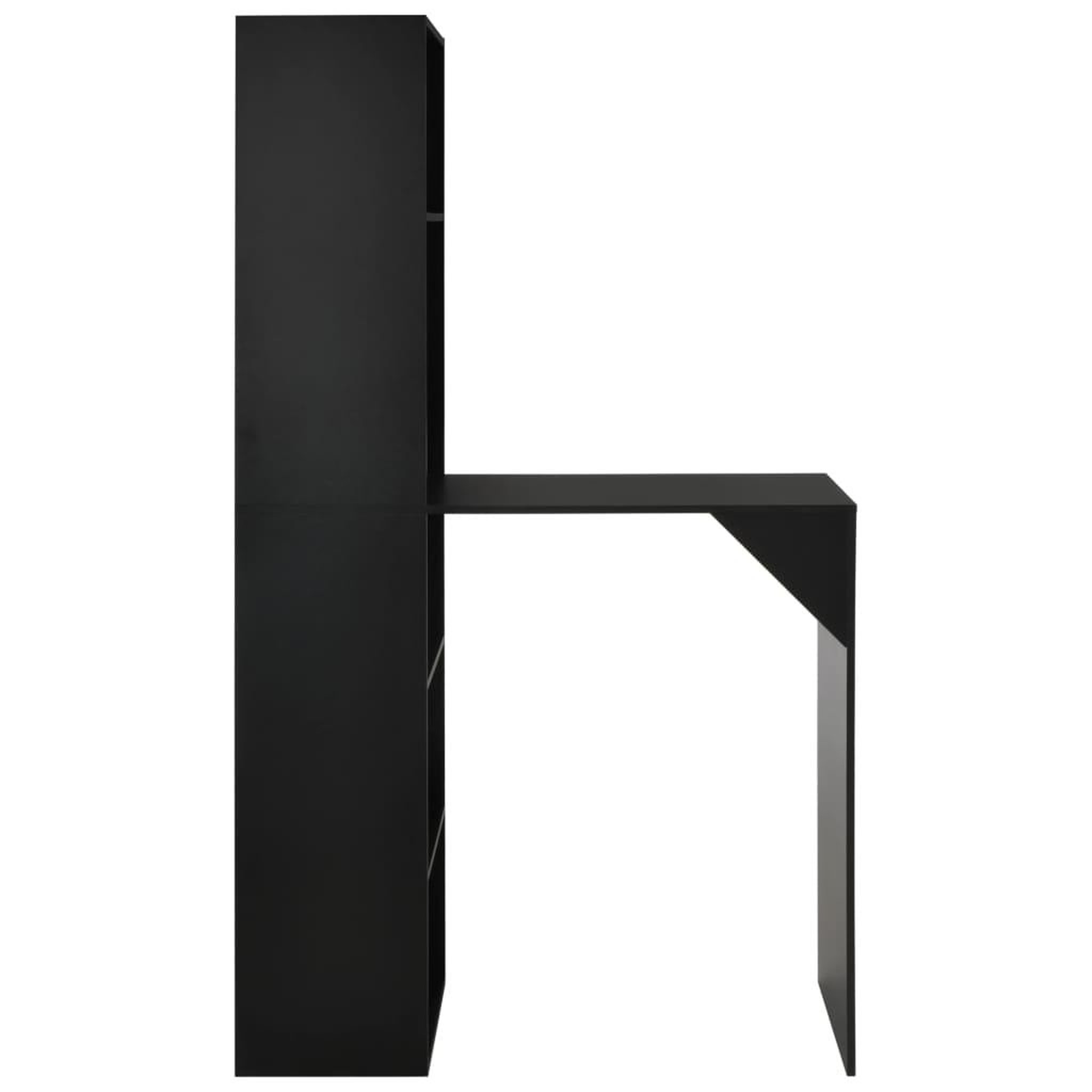 Voir la diapositive 2 : VIDAXL Table de bar avec armoire Noir 115x59x200 cm