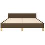 Voir la diapositive 5 : VIDAXL Cadre de lit sans matelas marron fonce 140x200 cm tissu