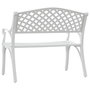 Voir la diapositive 5 : VIDAXL Banc de jardin 102 cm aluminium coule blanc