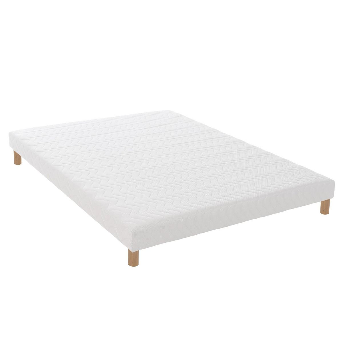 IDLITERIE Ensemble Matelas Ressort 7 zones H.28cm + Sommier Fabriqué en France MAX