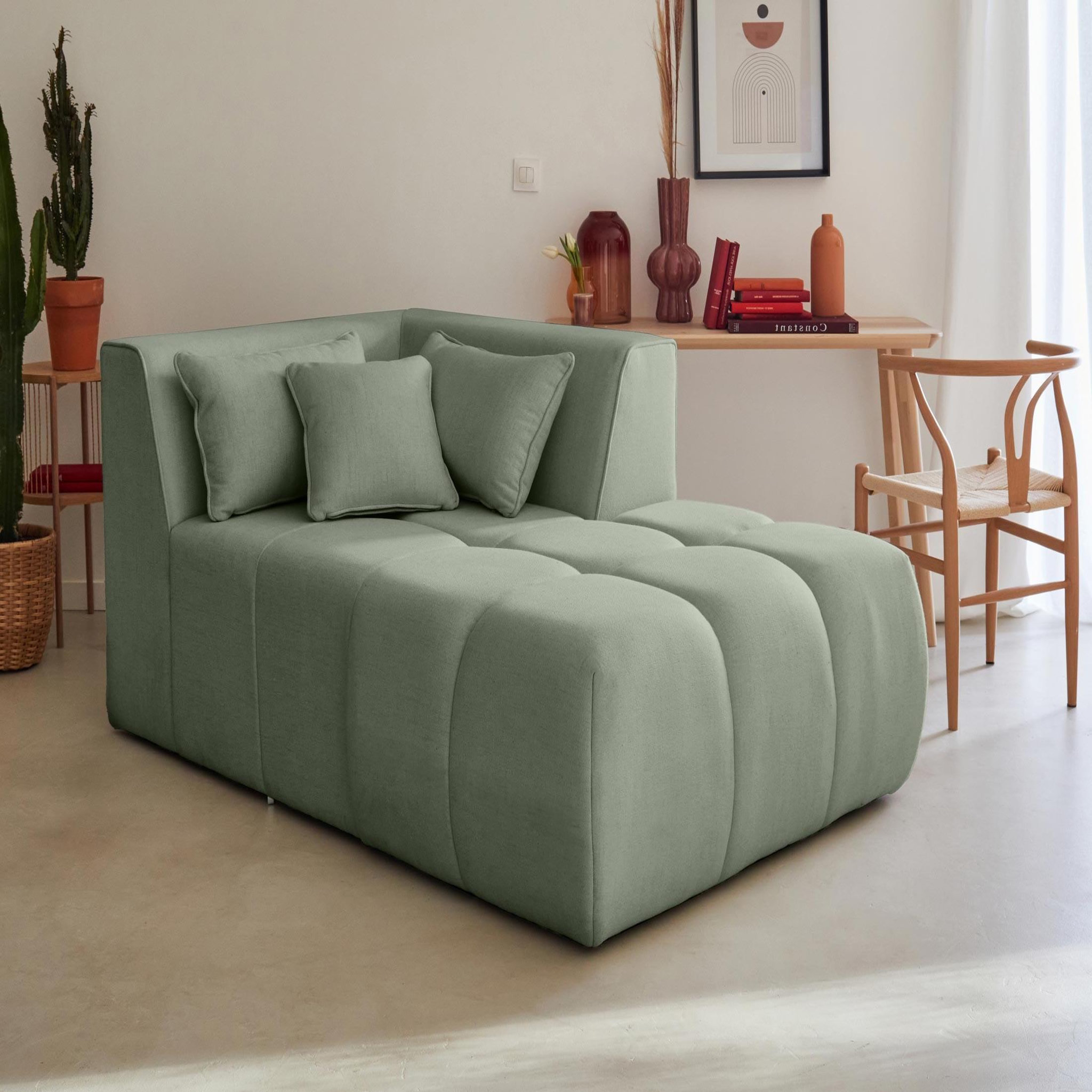 Voir la diapositive 5 : LISA DESIGN Caracas - canapé modulable d'angle droit - 5 places - en tissu