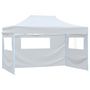 Voir la diapositive 2 : VIDAXL Tente pliable de reception avec 4 parois 3 x 4,5 m Blanc