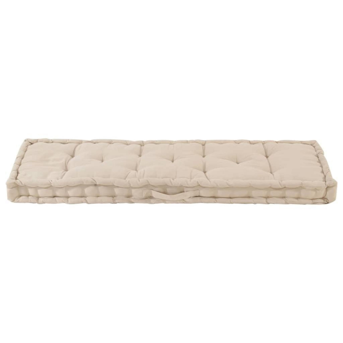 VIDAXL Coussin de plancher de palette Coton 120x40x7 cm Beige