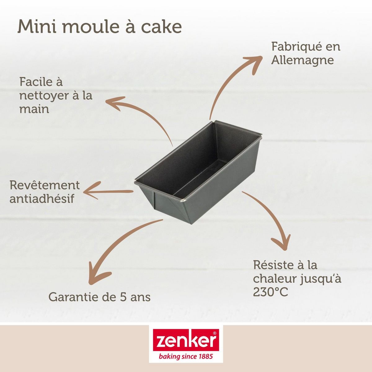 ZENKER Ensemble de 2 moules à cakes 20 cm et 16 cm Zenker Special Mini