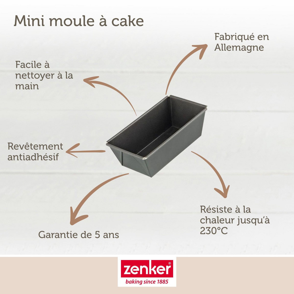 ZENKER Ensemble de 2 moules à cakes 20 cm et 16 cm Zenker Special Mini