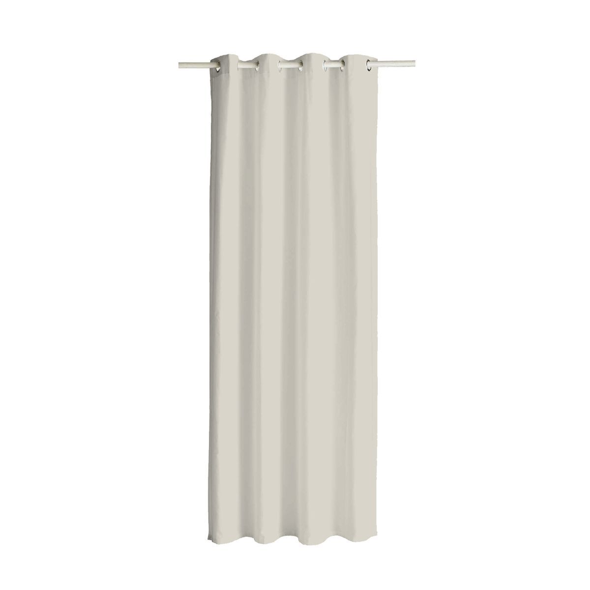 Rideau occultant uni à oeillets en polyester
