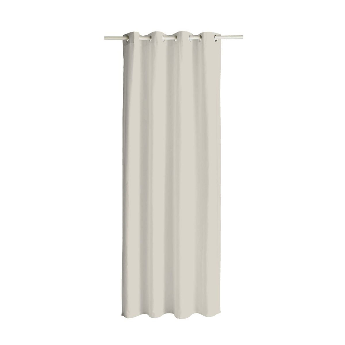 Rideau occultant uni à oeillets en polyester