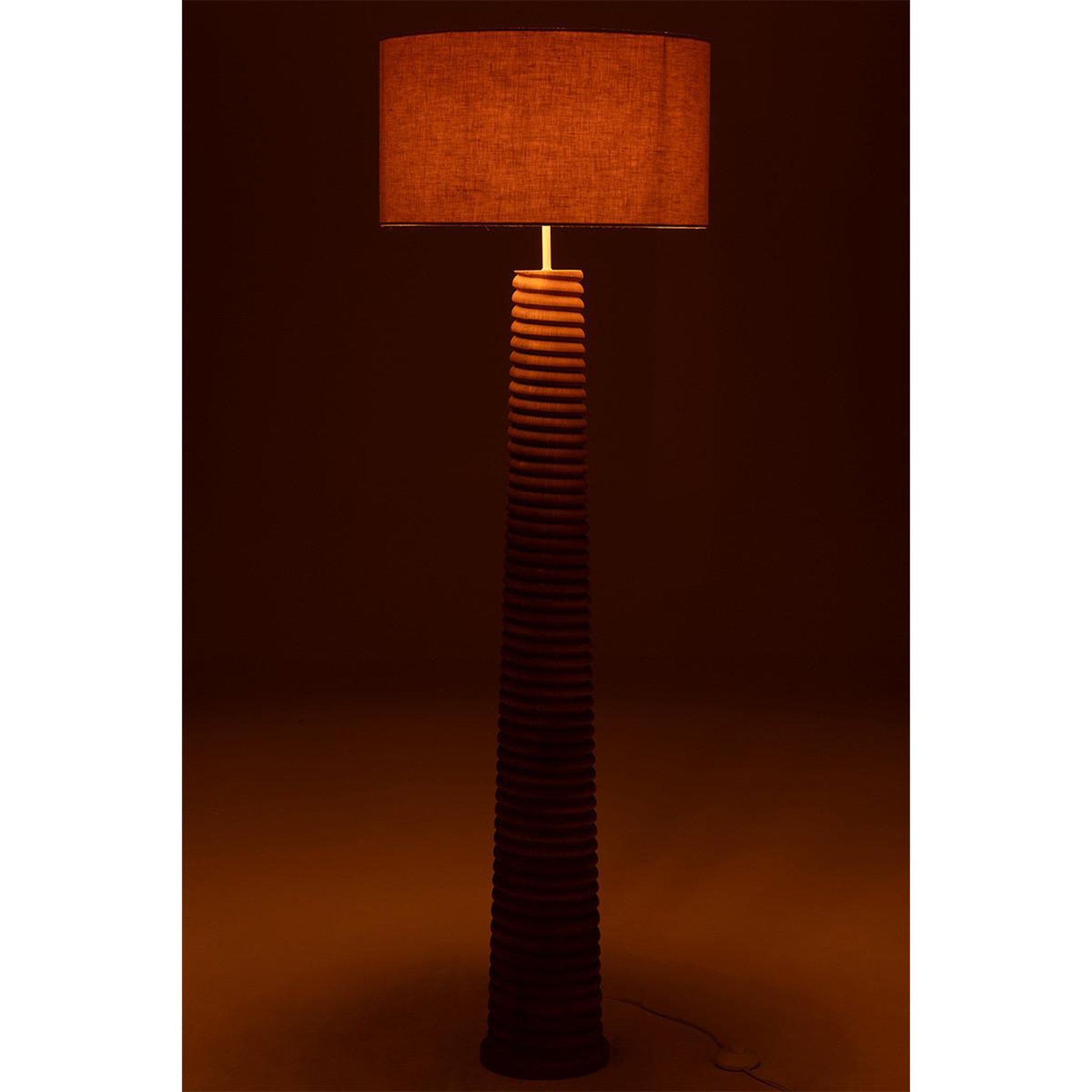 Voir la diapositive 3 : J-LINE Lampadaire filetage en bois  ailanthus  160cm naturel