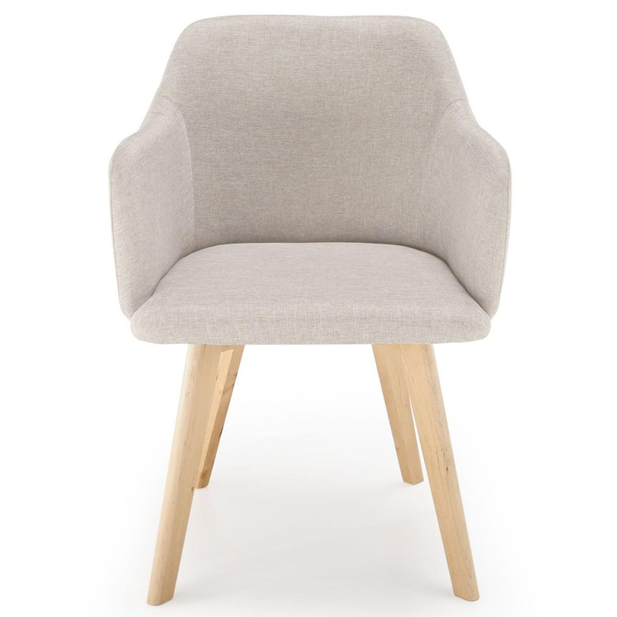 Paris Prix Chaise Scandinave en Tissu  Sweet Color  76cm Beige