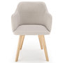 Voir la diapositive 2 : Paris Prix Chaise Scandinave en Tissu  Sweet Color  76cm Beige