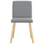 Voir la diapositive 4 : VIDAXL Chaises a manger lot de 6 gris clair tissu