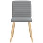 Voir la diapositive 4 : VIDAXL Chaises a manger lot de 6 gris clair tissu