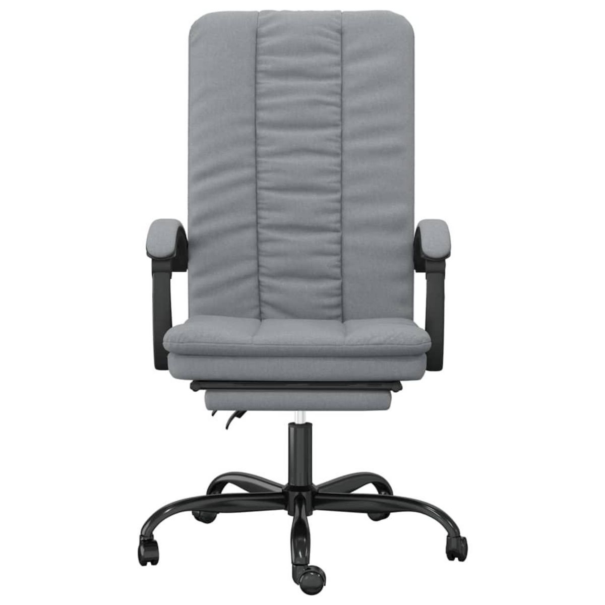 VIDAXL Fauteuil inclinable de bureau Gris clair Tissu