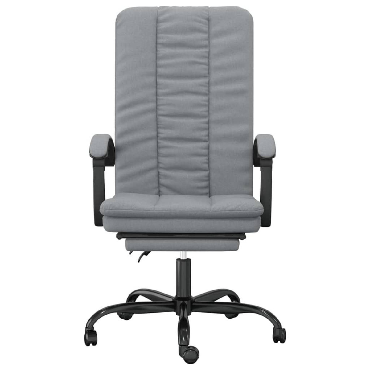 VIDAXL Fauteuil inclinable de bureau Gris clair Tissu