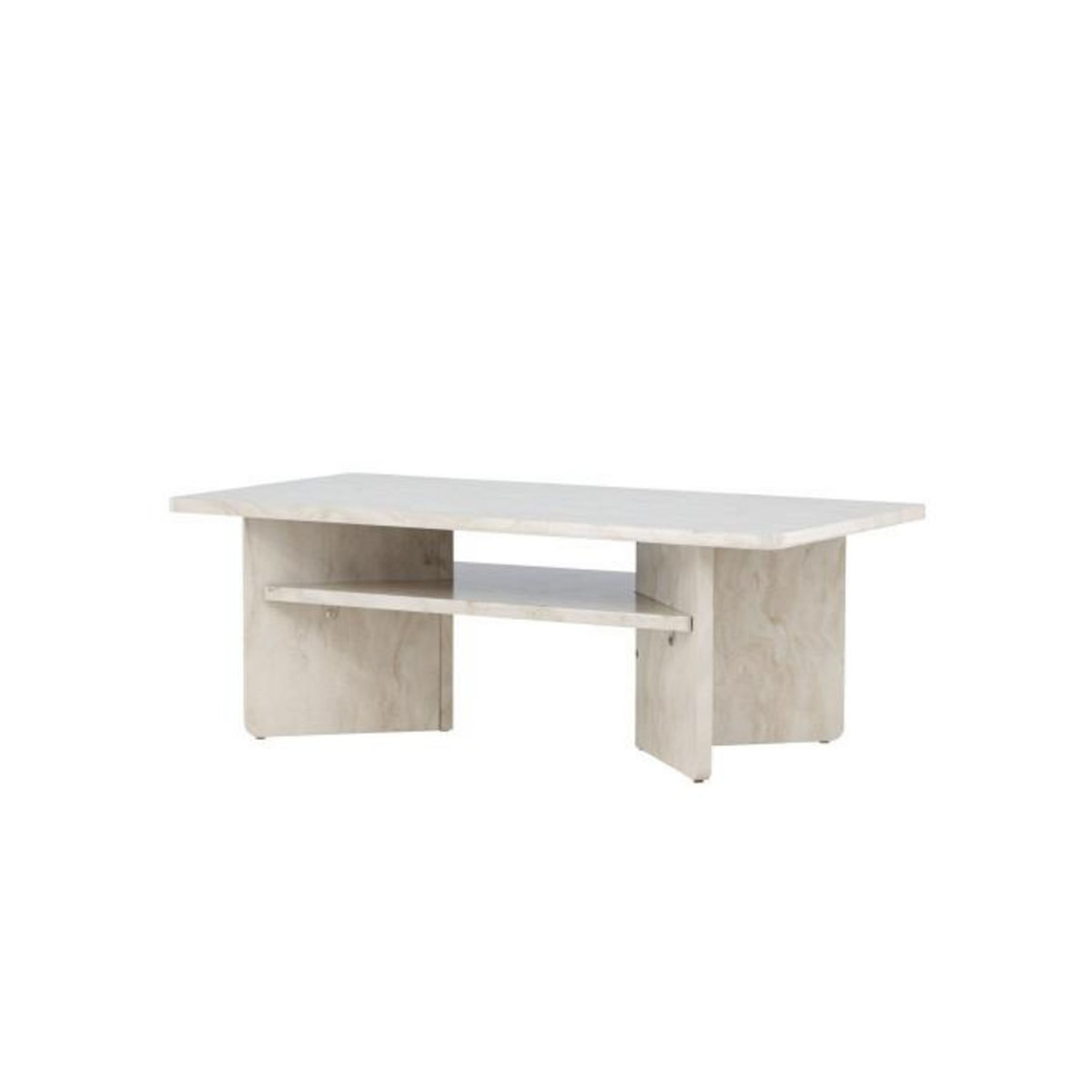 Paris Prix Table Basse Effet Marbre  Alesund  120cm Beige
