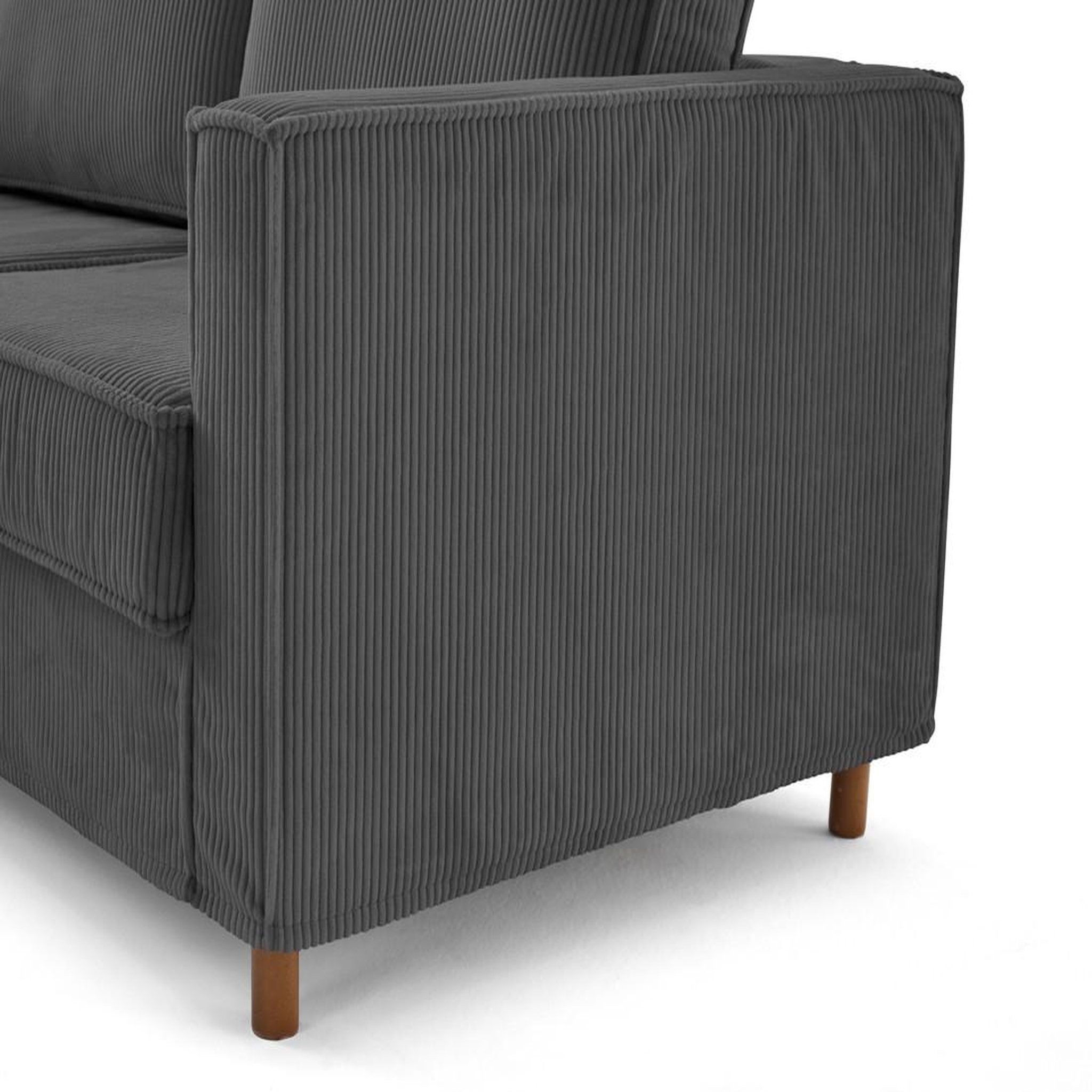 Voir la diapositive 6 : LISA DESIGN Jake - canapé déhoussable d'angle gauche 5 places en velours côtelé