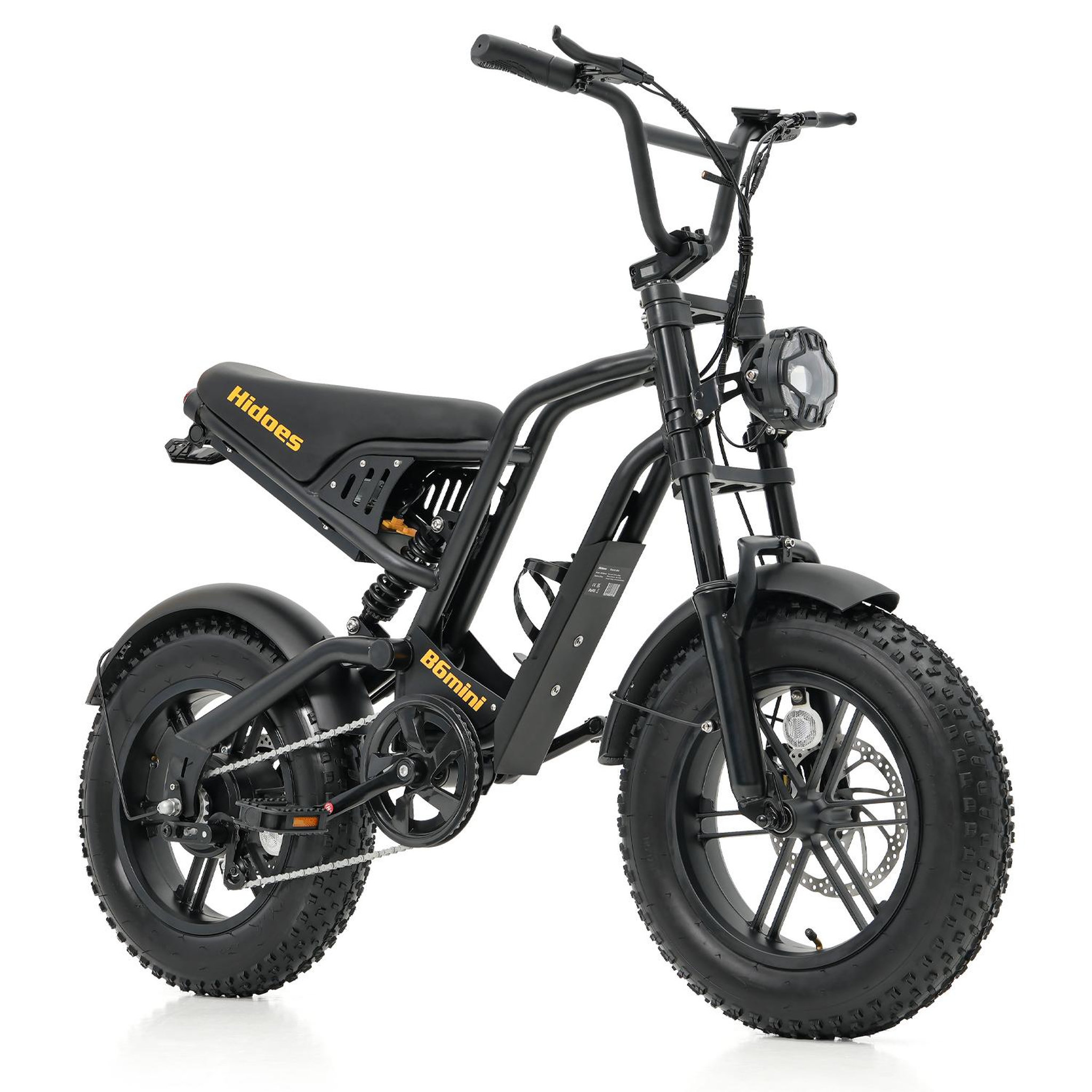 Voir la diapositive 6 : HIDOES Vélo électrique Hidoes B6 MINI, gros pneus 16 , batterie 48 V 10,4 Ah, noir