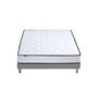 Voir la diapositive 2 : IDLITERIE Ensemble Matelas Ressorts + Mémoire de forme + sommier ELOISE Made in France 140 x 190 Sommier Gris chiné
