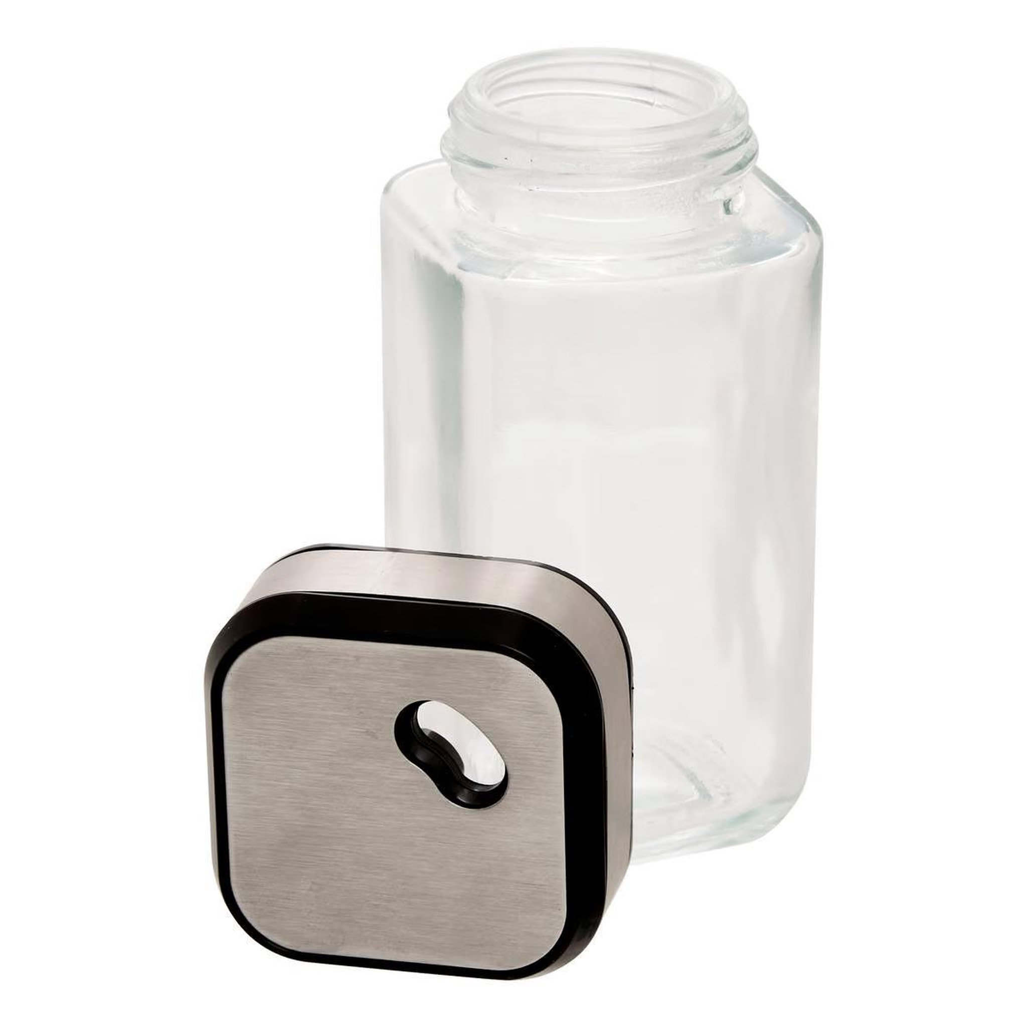 Voir la diapositive 2 : FIVE Pot à sel & poivre en verre  haut  9cm transparent