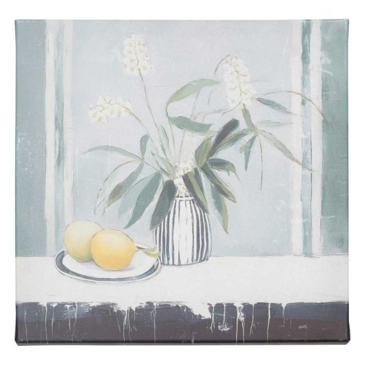 ATMOSPHERA Lot de 5 Toiles Imprimées  Cynthia  25x25cm Vase