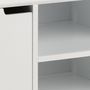 Voir la diapositive 4 : CONCEPT USINE Buffet scandinave blanc avec 2 placards LOKKA