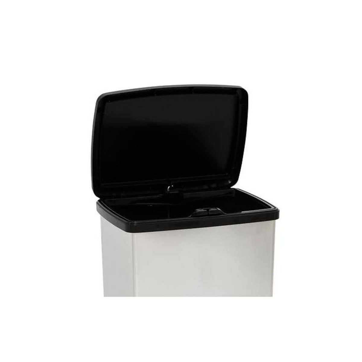 FIVE Poubelle à Pédale  Slim  50L Argent