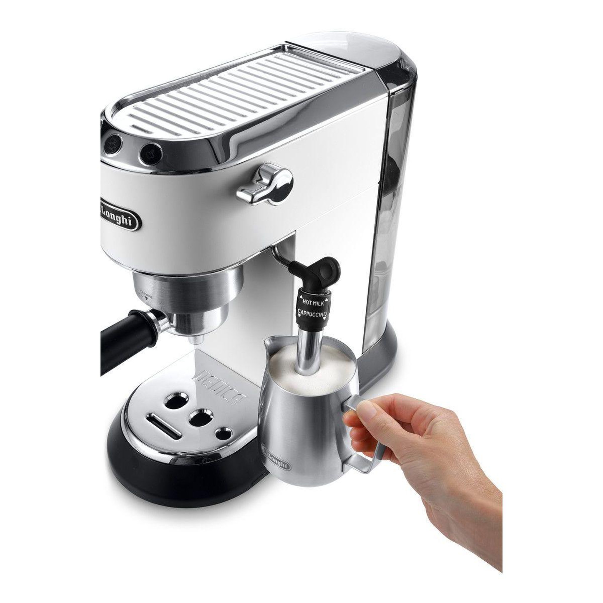 Voir la diapositive 4 : DELONGHI Machine à expresso ec695.w dedica blanc