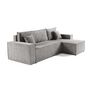 Voir la diapositive 4 : BEST MOBILIER Cezanne - canapé d'angle réversible - 4 places - convertible avec coffre - en velours côtelé