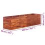 Voir la diapositive 6 : VIDAXL Lit sureleve de jardin Bois d'acacia 200x50x50 cm
