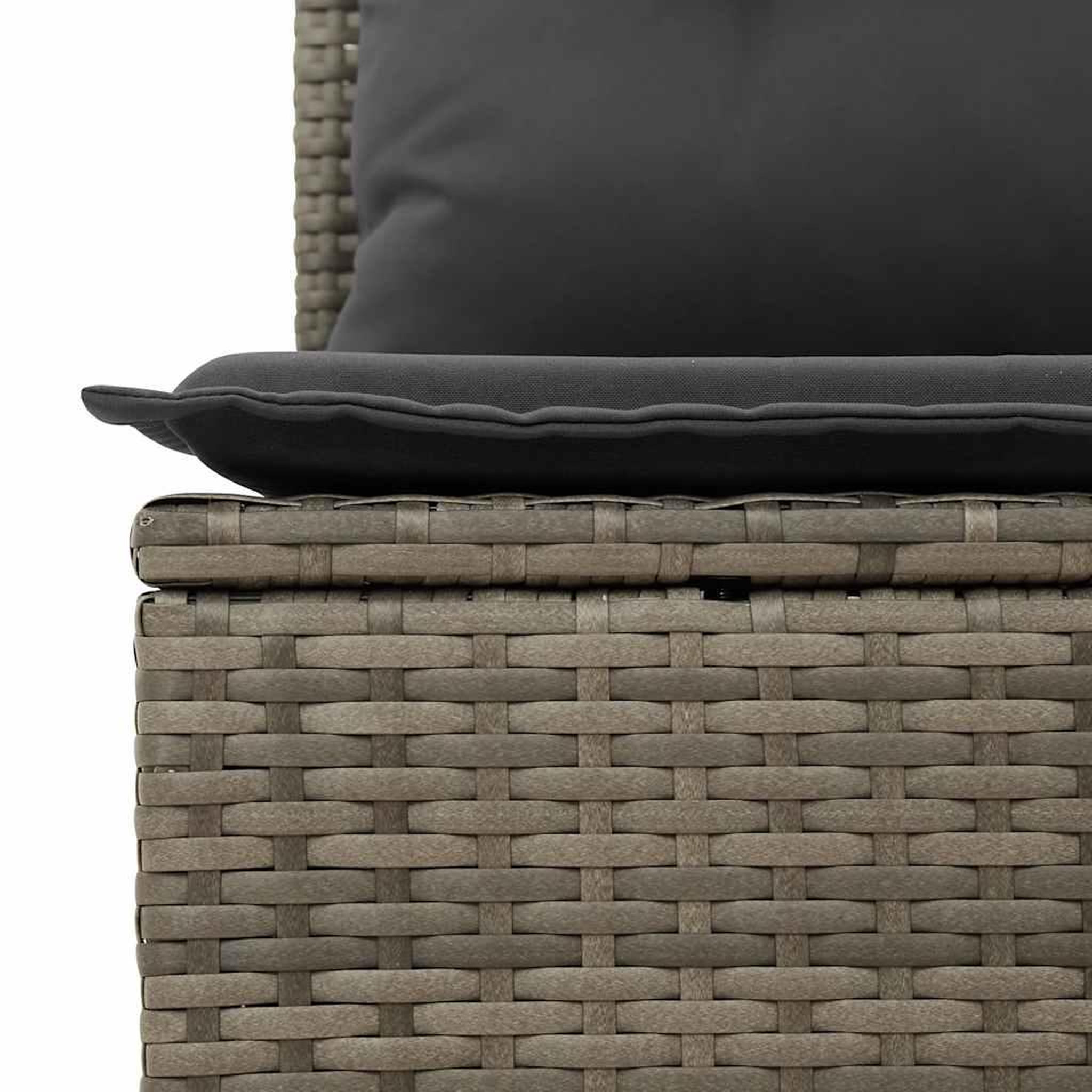 Voir la diapositive 4 : VIDAXL Salon de jardin avec coussins 7 pcs gris clair resine tressee