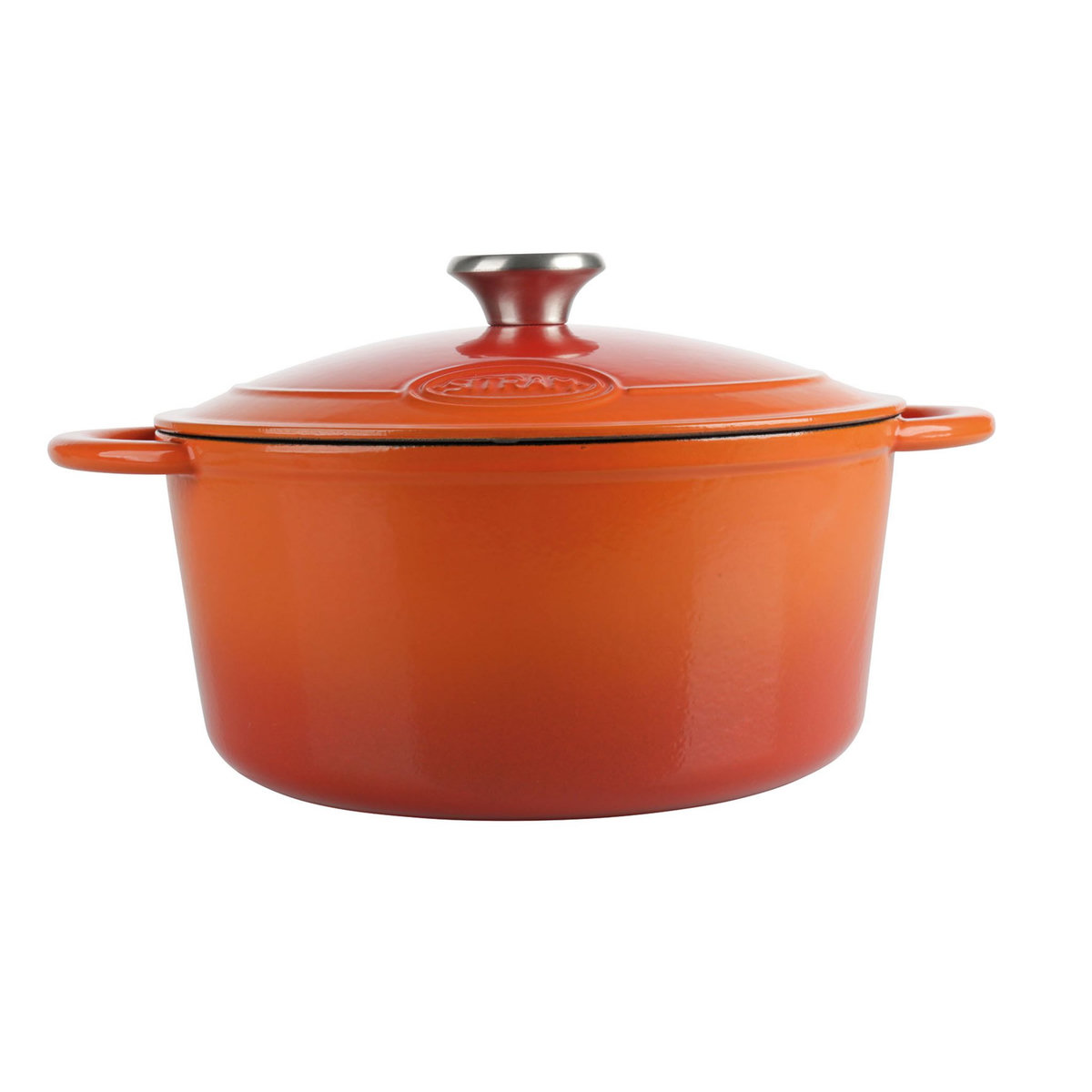 SITRAM Cocotte en fonte ronde induction 5 litres orange 