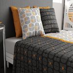 ATELIER DU COTON Parure de draps 100% coton 57fils arturo. Coloris disponibles : Gris