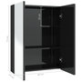 Voir la diapositive 6 : VIDAXL Armoire a miroir de salle de bain 60x15x75 cm MDF Noir brillant