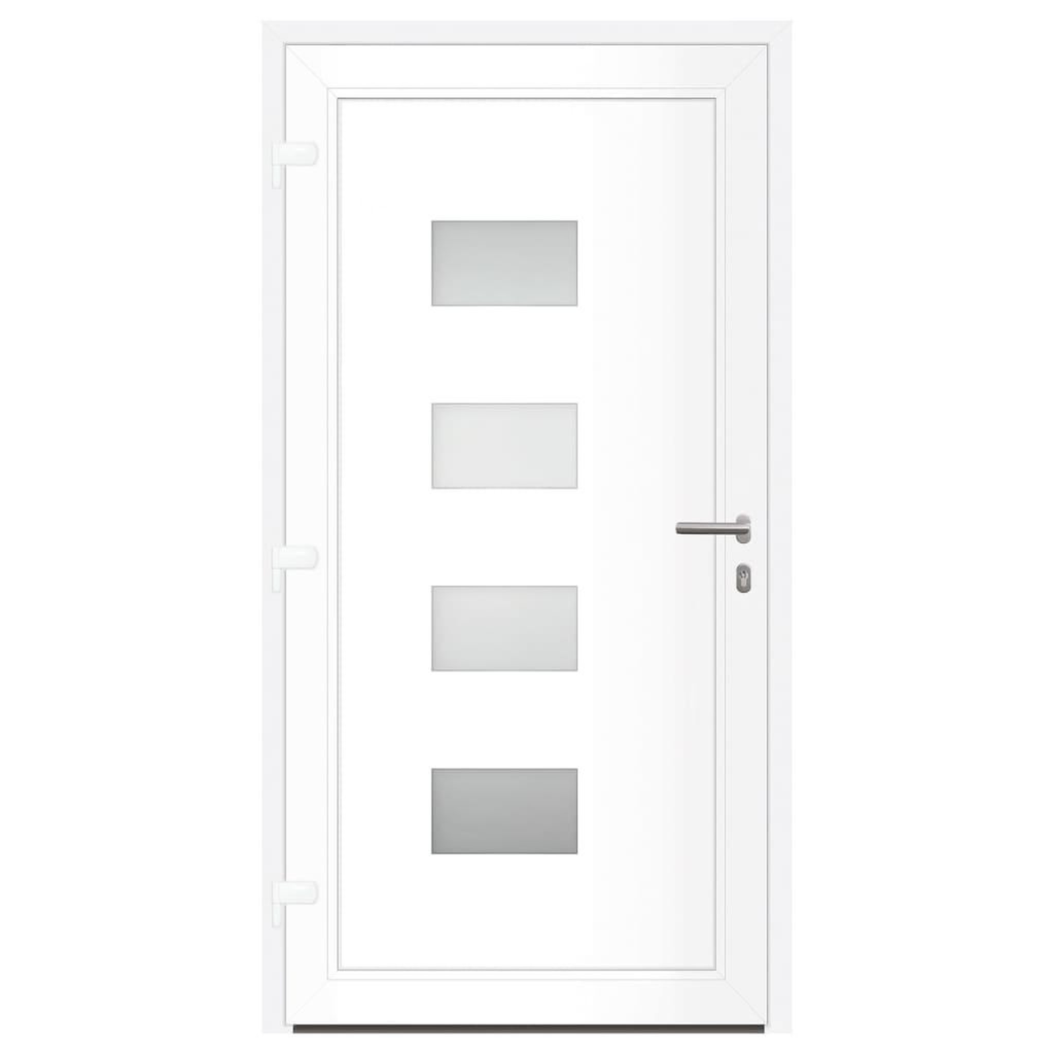 Voir la diapositive 5 : VIDAXL Porte d'entree Anthracite 110x210 cm Aluminium et PVC