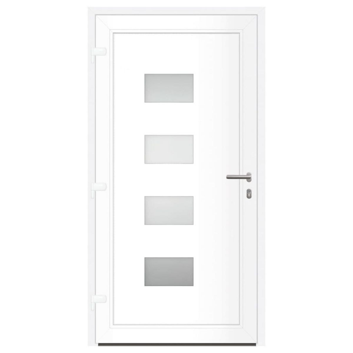 VIDAXL Porte d'entree Anthracite 110x210 cm Aluminium et PVC