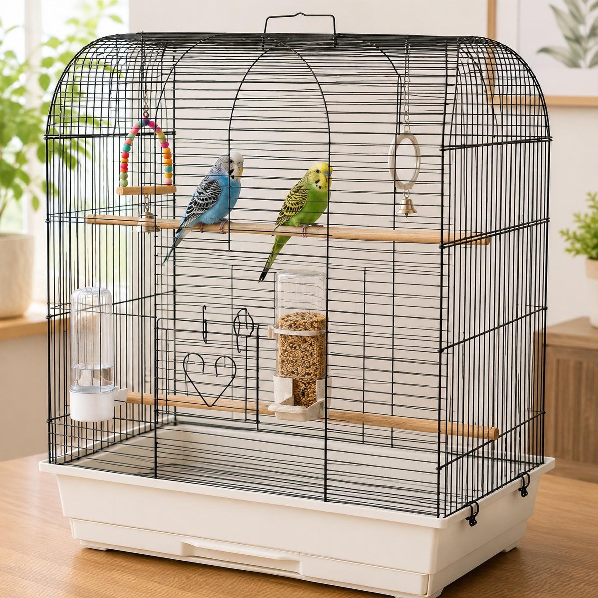 Voir la diapositive 3 : Eden Distributeur de nourriture suspendu pour oiseaux mangeoire 16 cm