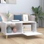 Voir la diapositive 3 : VIDAXL Table basse Blanc brillant 89,5x50x40 cm Bois d'ingenierie