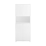 SOBUY SoBuy - Colonne De Salle De Bain à 4 portes - Blanc - 70x37x170cm - Nordique - BZR150-W